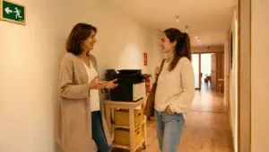 Psicòloga parlant amb una pacient al Fòrum de Salut
