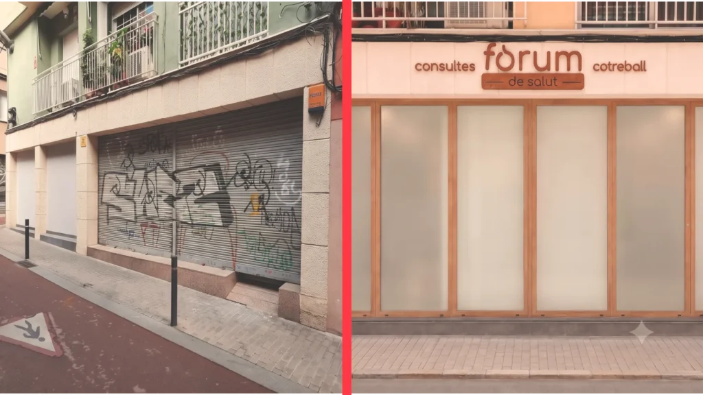Transformació d’un local buit en el Fòrum de Salut a Barcelona